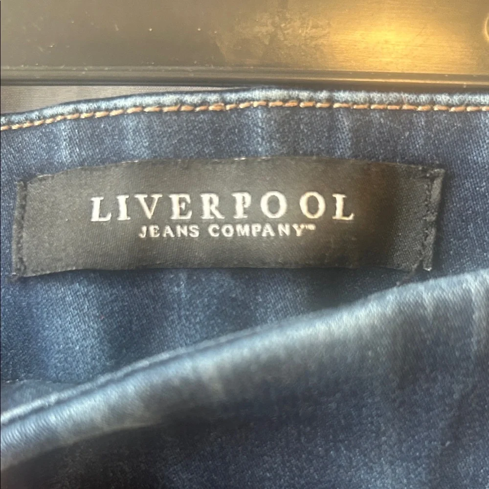 Liverpool Deep Blue Denim Jeans elastic waist - Picture 4 of 8